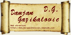 Damjan Gazikalović vizit kartica